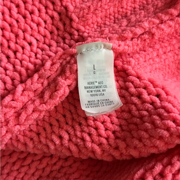 Aerie Hot Pink Oversized Sweater Size L - Picture 7 of 8